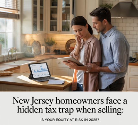 "A New Jersey couple, appearing thoughtful or concerned, symbolizes owners' equity at risk in 2025."